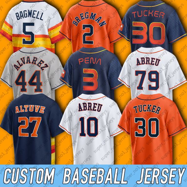 79 Jose Abreu Baseball Jersey Alex Bregman Jeremy Pena Yuli Gurriel Maillots Kyle Tucker Houston Jose Altuve Yordan Alvarez Urquidy Framber Valdez Jeff Bagwell