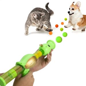 Chat interactif jouet balle pois aérodynamique tireur chats jeu chiens doux bombe er chaton jouets formation enfants animal cadeau 240219