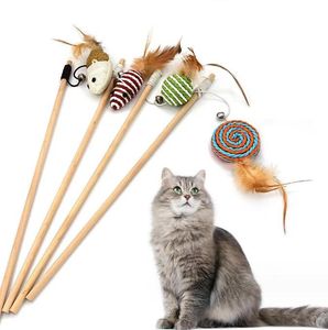 Interactief kattenspeeltje Handenvrij kattenstok spelen Kitten spelen Teaser Wandspeelgoed Kattenwand Huisdier Veer Bell Catcher Trainingsbenodigdheden