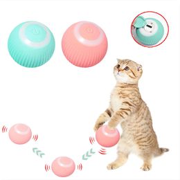 Balle interactive de jouets de chat, roulement automatique à rotation automatique à 360 ° avec balle de jouet de chasse d'exercice pour animaux de compagnie rechargeable par USB pour chaton