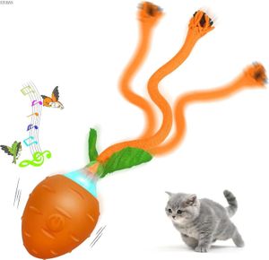 Jouets interactifs pour chats d'intérieur, jouet électrique pour chat, rechargeable par USB, activation du mouvement, jouet pour chaton en mouvement, simulation du chant des oiseaux 240226