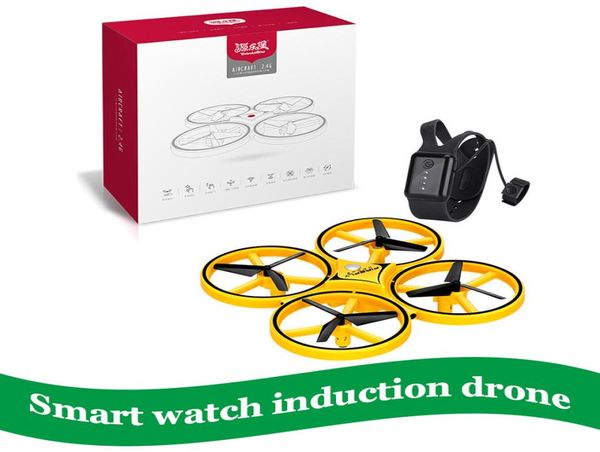 Drone à induction interactif jouets capteur de gravité quadrirotor lumière LED RTF UAV avion montre infrarouge télécommande UFO Drone Chil9640642