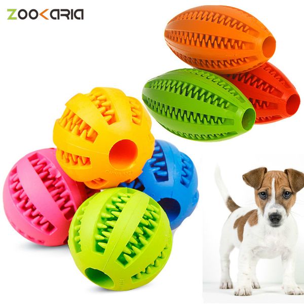 Interactive Pet Treat Toy Ball Self-Playing Dog Toys Natural Soft Bouncy Rubber Ball Tooth Cleaning for Puppy Large Dog Chew Toy