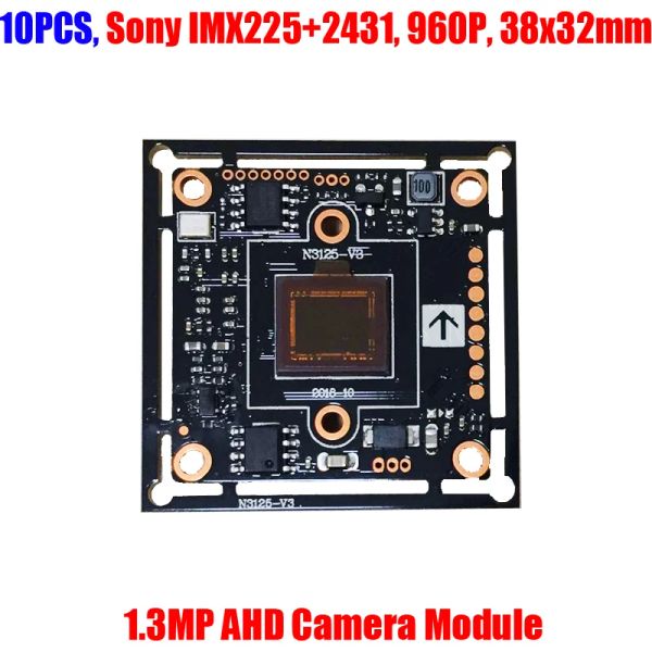 Interphone 10pcs / lot Starlight 960p AHD Module de carte de caméra CCTV IMX225 + NVP2431H 1280X960 1.3MP 1200TVL HD PCB 32x32MM 38X38MM UTC