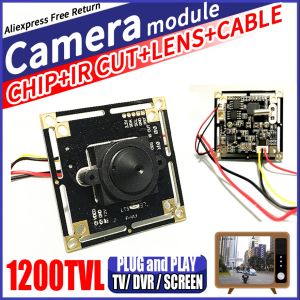 Intercom Conexión de 3.7 mm HD Color CMOS 1200TVL Terminado CCTV Mini Módulo de chip HD DIY 960P AHDL COMPLETO COMPLETO POINDLENS IRCUT CABLE