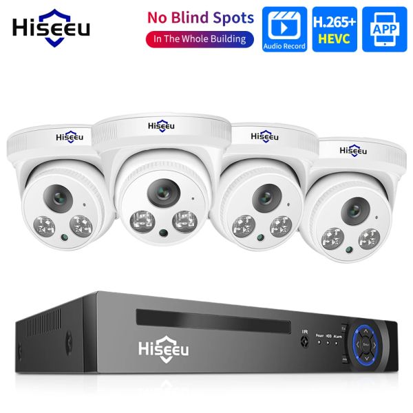 Intercom 3MP 5MP DOME CCTV Vigilancia SEGURIDAD IP EXTERNA POE Sistema de cámara Kit Conjunto de monitoreo de videos NVR Monitoreo de Home Street