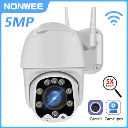 Intercom 5MP PTZ draadloze bewakingscamera Outdoor IP WiFi Beveiligingsbeveiliging CCTV Camera's Auto Tracking Night Vision 5x optische zoom
