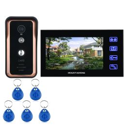 Interphone 7 pouces tactile Couleur vidéo Système téléphonique de porte interphone avec lecteur de carte RFID HD CAME CAME IRCUT 1000TVL
