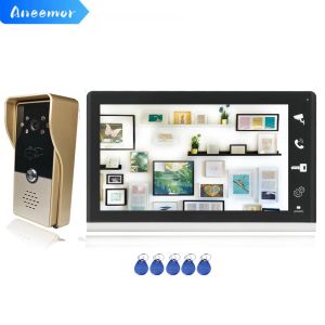 Interphone 7 pouces Video Interphone Door Scarning Entry Security RFID Access Remote Control System Téléphone Vidéo filaire pour Villa Home