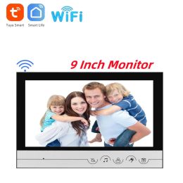 Intercom 9 inch Tuya SmartLife Wireless WiFi Monitor Screen voor appartementvideo intercom System Home Interphone Remote Unlock Door Invoer