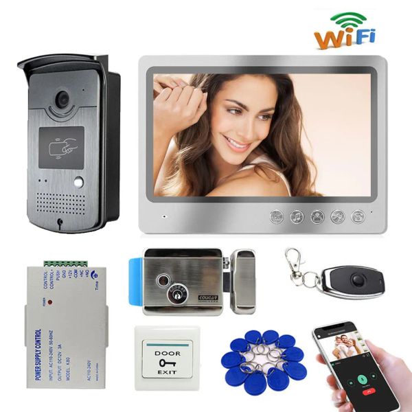 Interphone 9inch Monitor WiFi Video Interphone Porte de téléphone Système d'enregistrement de téléphone Vision nocturne