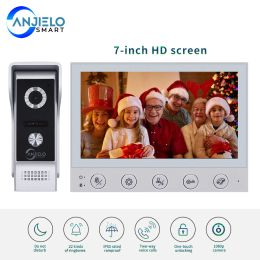 Interphone Anjielosmart 1200TVL HD VIDEO DE VIDÉO ENTERCON INTERFONE CAMIS CAMICE IR Vision nocturne Caméra de porte vidéo grand angle pour la maison