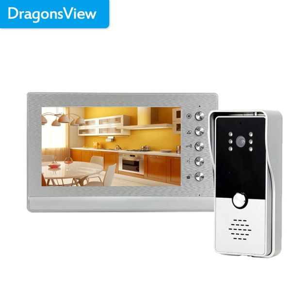 Intercom Dragonsview 7 pouces Video Système d'interphone pour la maison VIDEO PORTE PORTE DOOR DOOR CAME CAME CONTRÔLE DES PORTES CONTRÔLE DÉBLOC