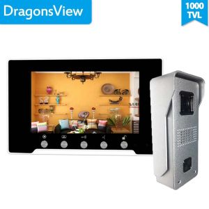 Interphone Dragonsview 7 pouces vidéo filaire Interphone Door Phone Door Shell Camera System For Home Dual Way Talk Day Night Araproping