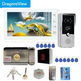 Intercom Dragonsview Nouvelle vidéo Home Système d'interphone Door Téléphone Door Camera 1MP Caméra avec un verrouillage électronique pour l'entrée de l'appartement de la villa