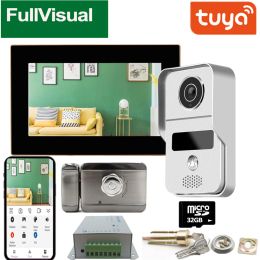 Intercom Fullvisual 7 pouces tactile écran 1080p Tuya Smart Life WiFi Video Phone Interphone Wire Wire Wired with Electronic Lock Door