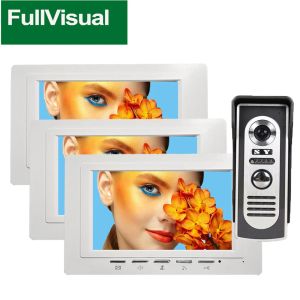 Intercom FullVisual Wired Video Intercom voor thuisdeur Telefoon Deurbel 7 inch indoor Monitor.1200TVL Outdoor Station dag Night Vision IR