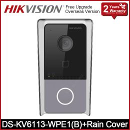 Interphone Hikvision Multilinage DSKV6113WPE1 (B) POE IP DOOR DOORDE WIFI VIDEO INTERCOM VILLA Station de porte IP65 Couverture de pluie PC imperméable