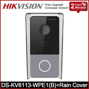 Intercomitiva HikVision Multilguage DSKV6113WPE1 (B) Poe IP Támaras Wifi Video Intercom Intercom Villa Door Station IP65 Cubierta de lluvia de PC impermeable