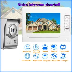 Intercom Home Video Intercom Doorbell System 7 