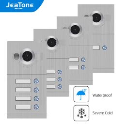 Intercom Jeatone Video Doorbell Outdoor Door Bell Waterdichte IP65 Wired Intercom 1200TVL Smart Home Door Telefooncamera voor 4 appartementen