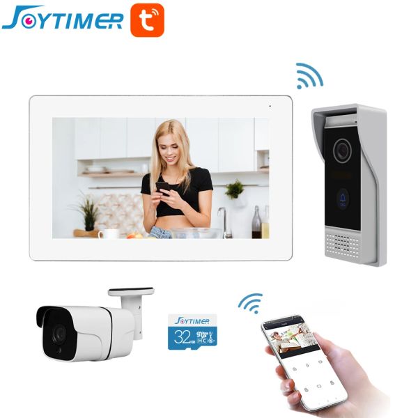 Intercoming JoyTimer Tuya Smart Video Intercom Intercom Monitor de pantalla táctil Full Touch 720p HD Security Camera para domicilio