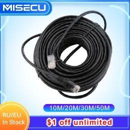 Interphone MISECU10M 20M 30M 50M CAT RJ45 Patch extérieur imperméable Cable Cable câble Câbles Réseau Network Couleur noir pour CCTV POE IP Camera System