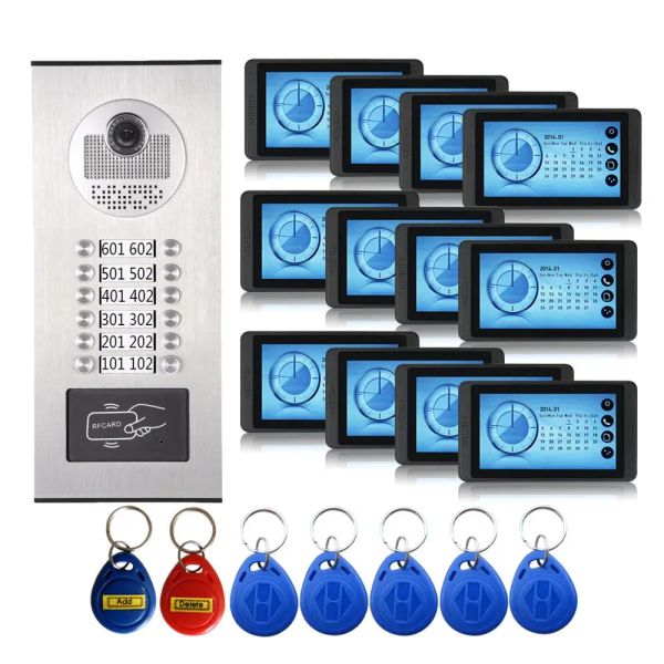 Interphone Multi Call Buttons Video Door Shewell Enregistrement vidéo Dohone pour 412 Unités APPARTEMENT
