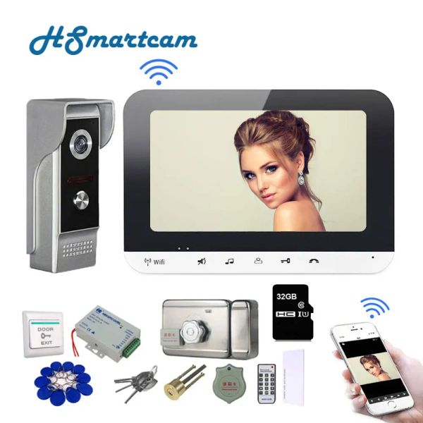 Interphone New Tuya Wireless Home Video Door Téléphone Door Camera pour Villa Security dans une maison privée Interphone System avec verrouillage électrique