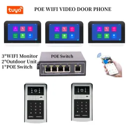 Intercom Poe Switch Tuya Smart WiFi Video Intercom IP Wireless Video Deur Telefoon Wachtwoord RFID ACCESS CONTROLE SYSTEEM VOOR VILLA APPARTEMENT