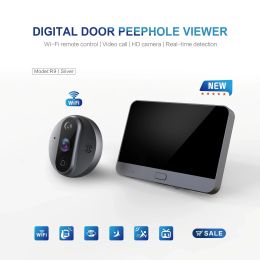 Intercom Smart WiFi Video Door Sonne 720p degré Porce Posé Vieilleur Bell 24h Pir Motion Motion Detection Security Monitor Contrôle de l'application