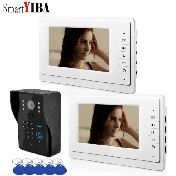 Intercom Smartyiba Mot de passe RFID Access contro Video Interphone 7'''inch LCD VIDEO TÉLÉPHONE VIDÉO DOOR SEPEAKELPHON