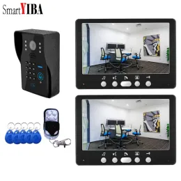 Intercom Smartyiba Video DOOR SONDE 7'''''''A VIDEO DORIE DORTE INTERCOM PORTE TÉLÉPHONE RFID Mot de passe d'accès aux kits de caméra