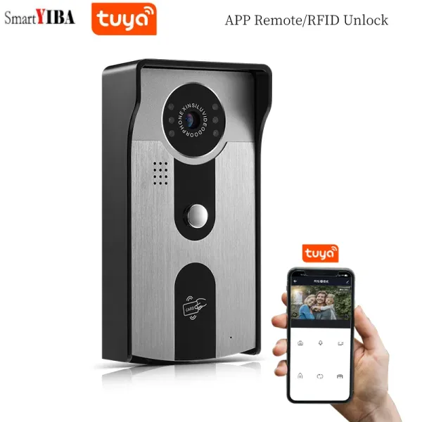 Intercom Smartyiba Wifi Digital Smart IP Video Video Intercoming Tuya Aplicación Tarjeta remota Desbloqueo de la cámara HD Video Door Teléfono