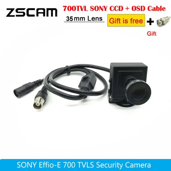 Interphone Sony CCD Effioe Chip 700TVL 25 mm / 35 mm lentille en métal mini CCTV haute résolution caméra