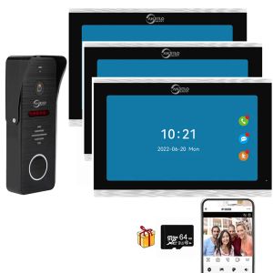 Interphone Tuya 7/10 pouces Touch Monitor Video Wifi WiFi Interphone Tuya Smart Home Video Two Door System 1080p 160 ° Caméra de porte filaire Full