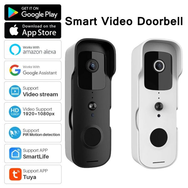 Intercom Tuya WiFi Video Intercomitorio Smart Home Wireless Wireless Monitor Monitor Sistema de control de acceso de la casa Funcione con Alexa Google