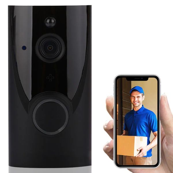 Interphone Vidéo Interphone Smart Wireless Doorbell Camera Security Téléphone étanche Rangement de nuage étanche pour la maison WiFi Smart Recording Video Kits