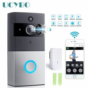 Interphone WiFi Video Doorbell Camera Système d'interphone Home sans fil Home IP Porte de porte Téléphone Téléphone w / pir 2 voies audio iOS Android Propulsé