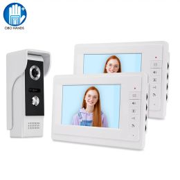 Interphone Video câblé Système d'interphone Video Door Door porte cloche visuelle Visual Hands Free Twoway Audio Color Camera With Night Vision for Home