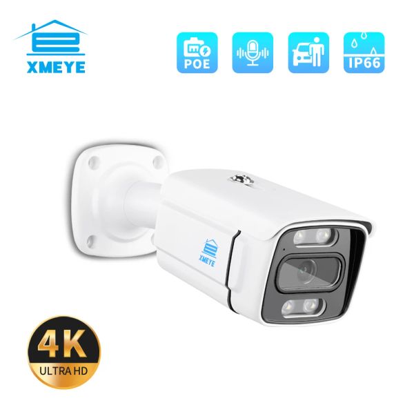 Interphone XMeye 4K 8MP Poe IP Camera Twoway Audio Dual Light Source CCTV Sécurité Video Surveillance étanche extérieure IR XMB80M