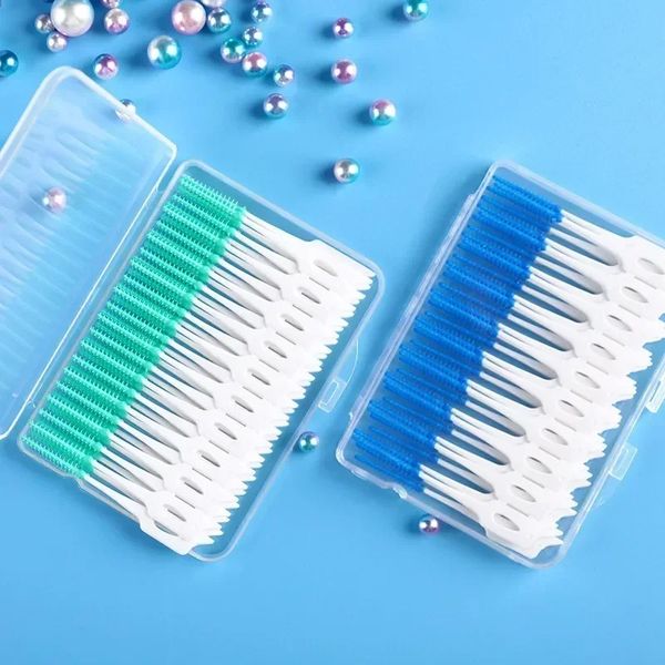 Brosses interdentaires Silicones Panneaux de dents Flacs Hygiène orale Nettoyage des dents Soft Pristle Nettoyer entre les dents Brosse de dents