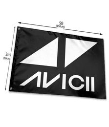 Intéressant Avicii Logo Flag en laiton Couleur vive 3x5 pieds Impression numérique 100D Polyester1172508