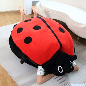 Intéressant portable coccinelle coquille drôle fête Cosplay peluche poupée peluche doux dormir oreiller lit coussin jeu cadeau DY10148