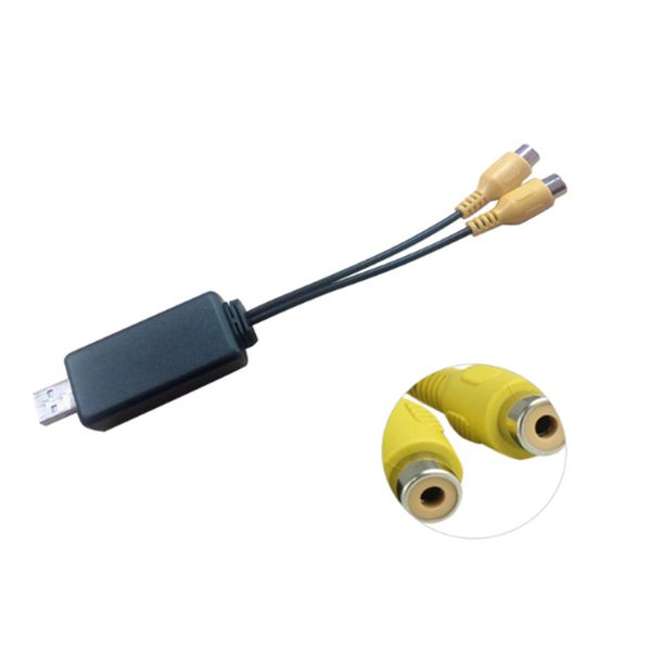 Interfaz USB a RCA HDMI, adaptador de salida de Monitor de reposacabezas para Radio de coche, reproductor de sistema Android, DVD 2 DIN