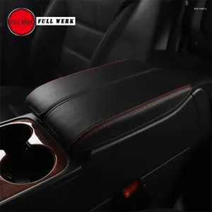 Interieur Accessoires 1 Paar Lederen Auto Armsteun Box Cover Beschermende Cap Center Console Pad Voor Vw Touareg 2011-2024