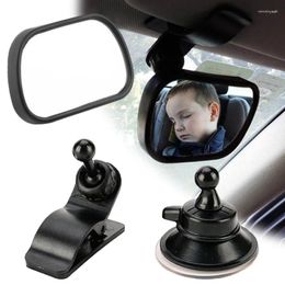 Accessoires intérieurs 2 en 1 voiture Miroirs de vue arrière Universal Mini 360 Rotation Rotation Auto Auto Convable Baby Baby Convex Mirror Auto