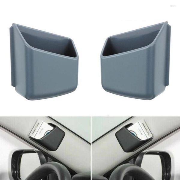 Accesorios interiores, 2 uds., organizador Universal de gafas de sol para coche, soporte para gafas, cajas de almacenamiento para teléfono, soportes de bolsillo