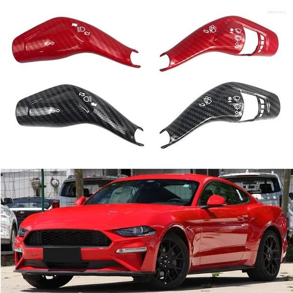 Accesorios interiores 2X palanca de cambios de coche varilla de limpiaparabrisas cubierta embellecedora marco ABS para Ford Mustang 2024-2024 Mondeo Taurus Edge Kuga LHD