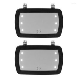 Accessoires intérieurs 2X Voiture Pare-Soleil Miroir Maquillage Pare-Soleil Cosmétique Vanité Automobile Maquillage Avec Six Lumières LED